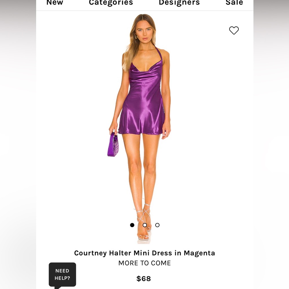Revolve purple halter mini dress